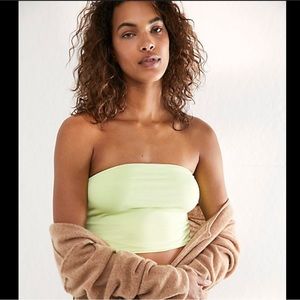 Free people essential bandeau in lime green